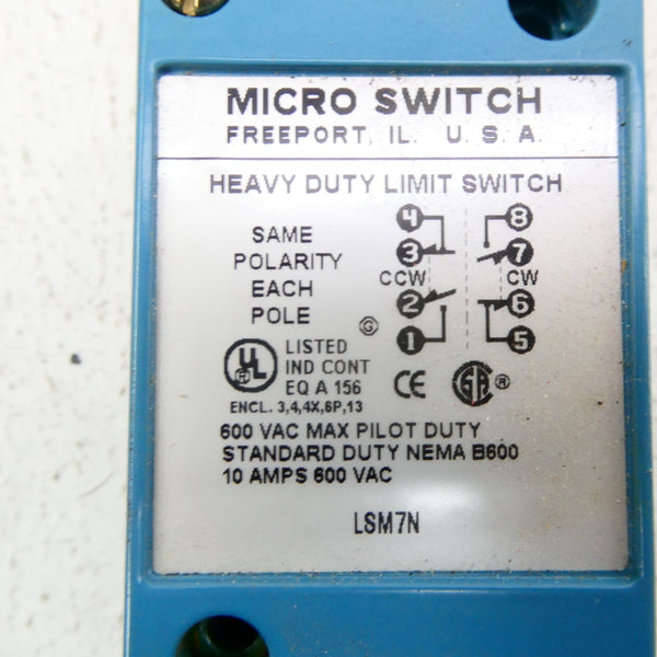 MICRO SWITCH LSM7N 600VAC 10A NSNP