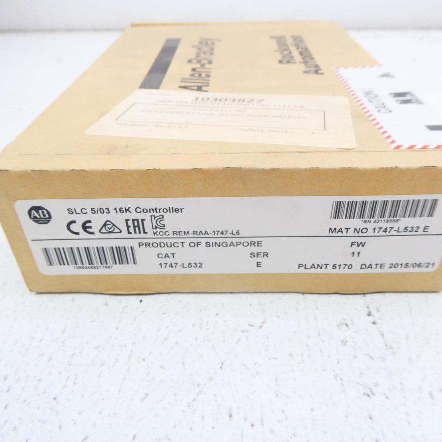 ALLEN BRADLEY 1747-L532 SER. E F/W 11 DATE: 2015 NSFS