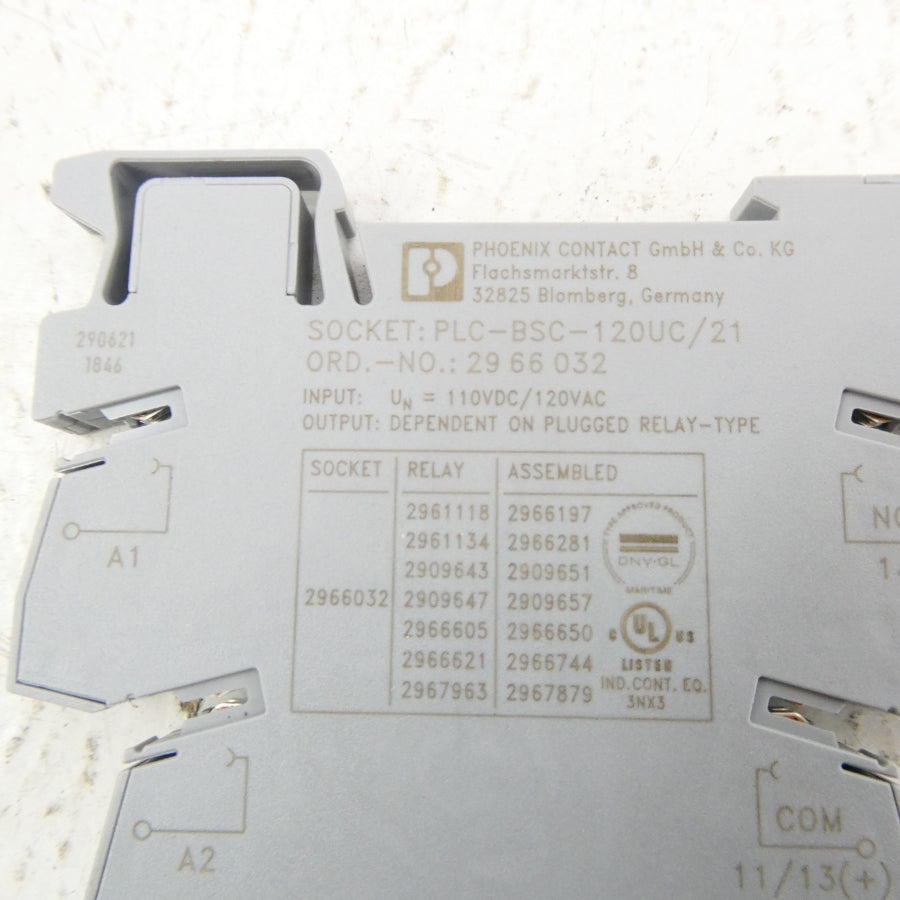 PHOENIX CONTACT PLC-BSC-120UC/21 2966032 120VAC (GREY) NSNP