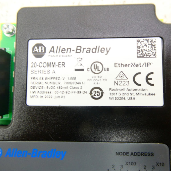ALLEN BRADLEY 20-COMM-ER SER. A F/W V1.008 5VDC NSMP