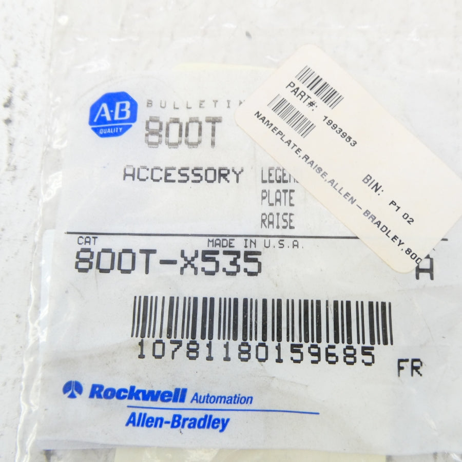 ALLEN BRADLEY 800T-X535 SER. A NSMP