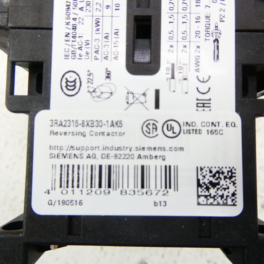 SIEMENS 3RA2316-8XB30-1AK6 110/120V NSMP