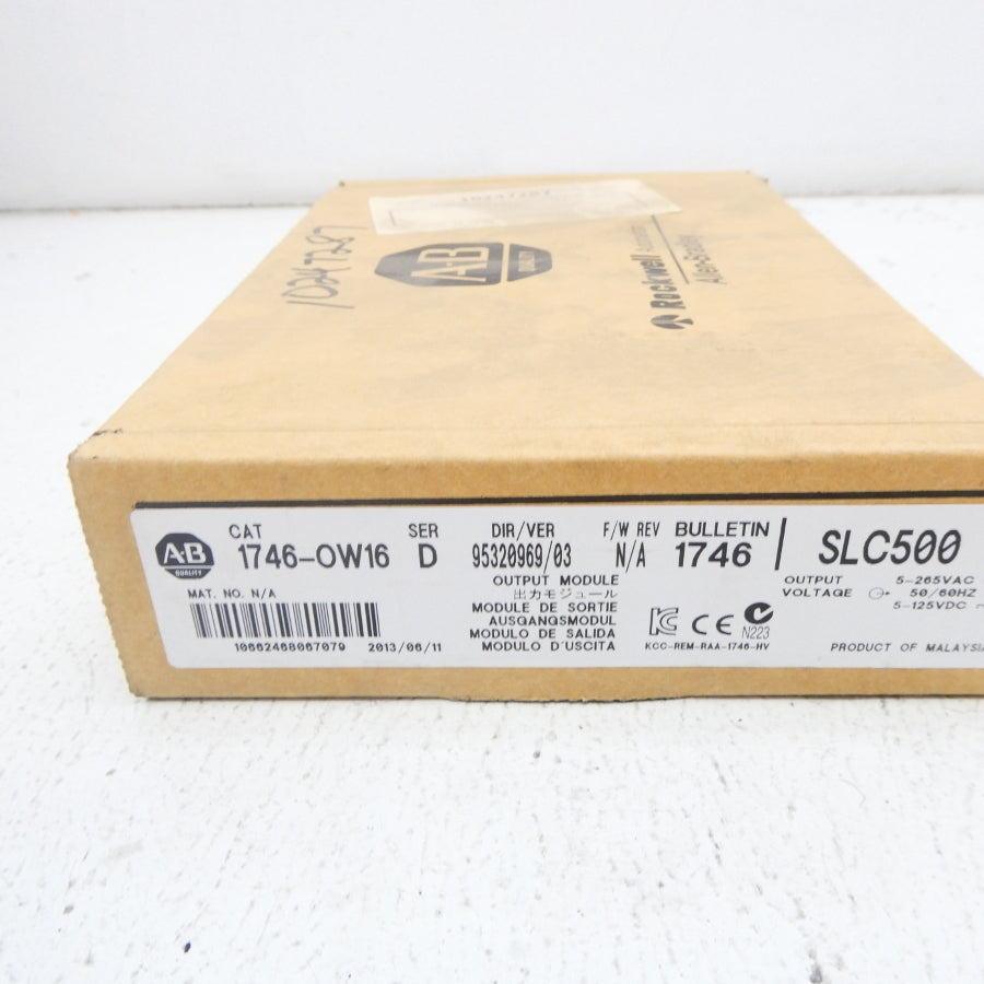 ALLEN BRADLEY 1746-OW16 SER. D 5-265VAC DATE: 2013 NSFS