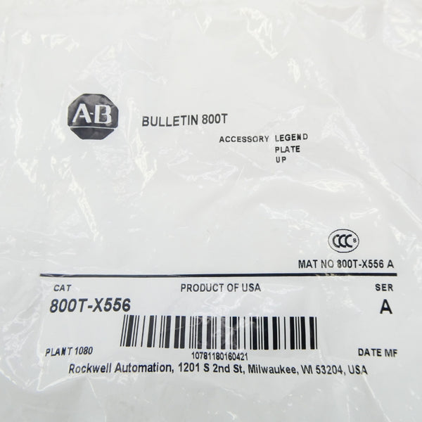 ALLEN BRADLEY 800T-X556 SER. A NSMP