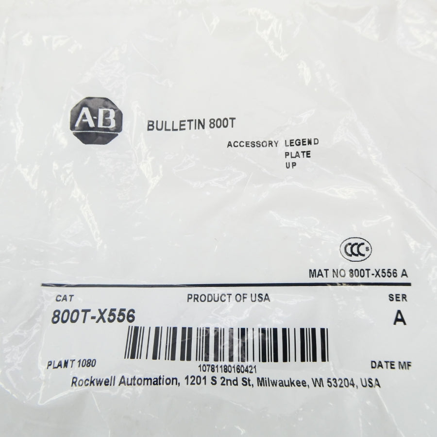 ALLEN BRADLEY 800T-X556 SER. A NSMP