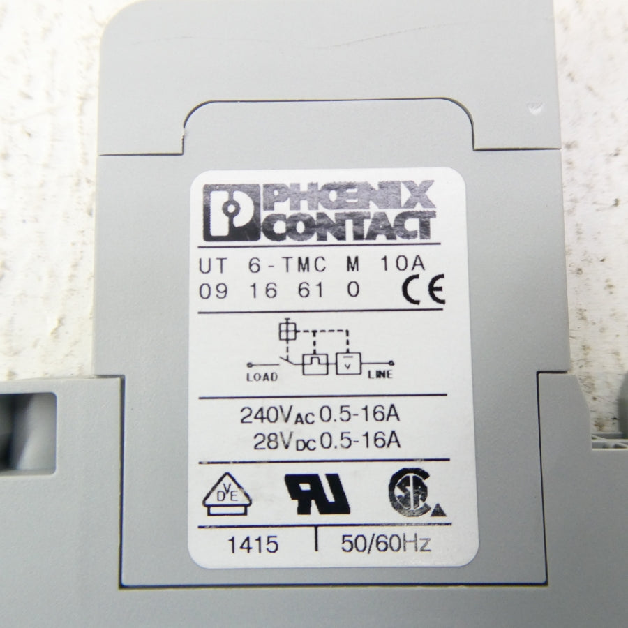 PHOENIX CONTACT UT6-TMCM10A 0916610 250VAC 0.5-16A NSNP