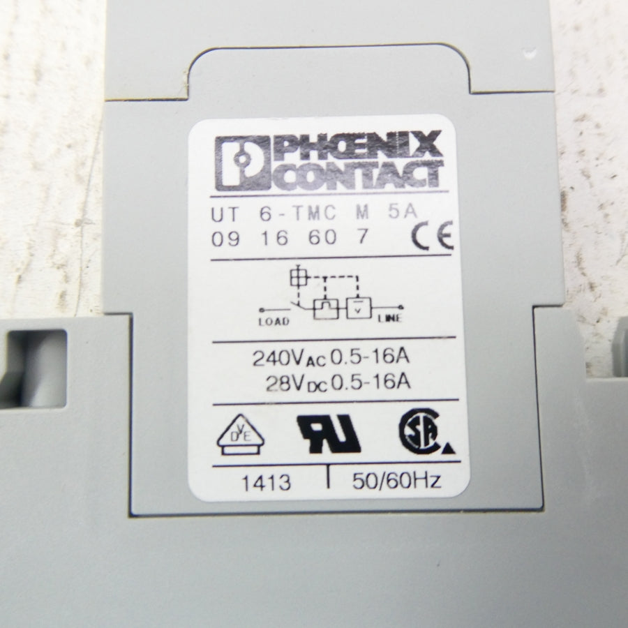 PHOENIX CONTACT UT6-TMCM5A 0916607 240VAC 0.5-16A NSNP