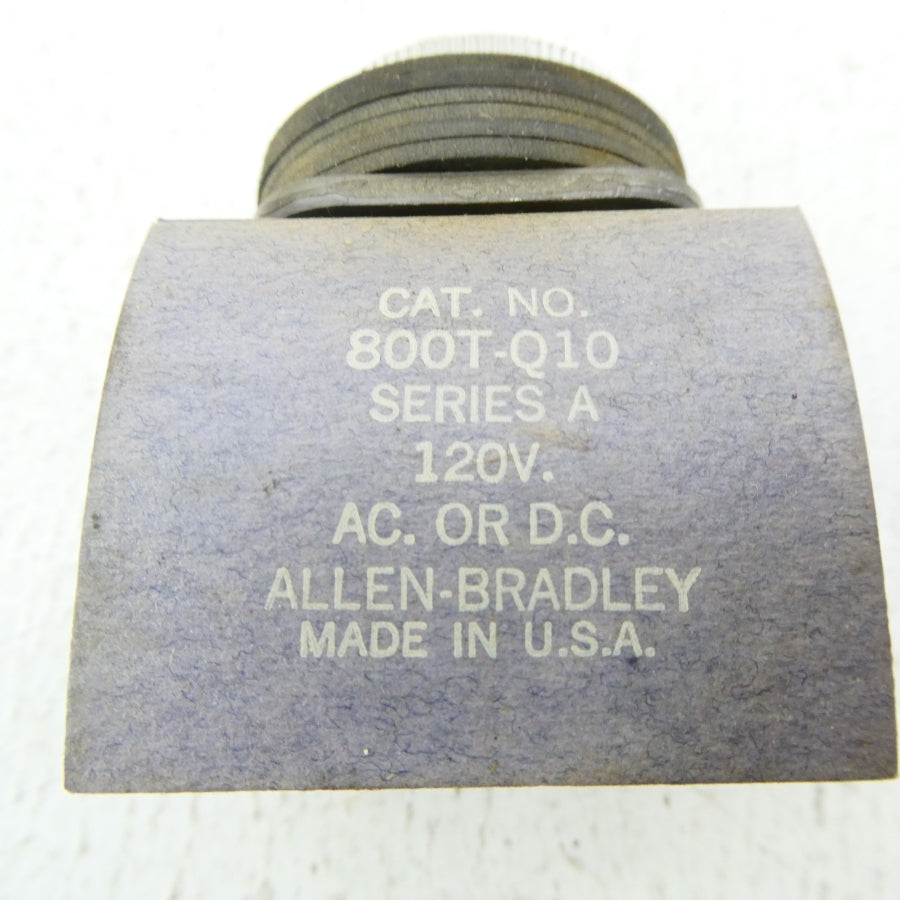 ALLEN BRADLEY 800T-Q10 SER. A 120V (BK/YL) NSMP