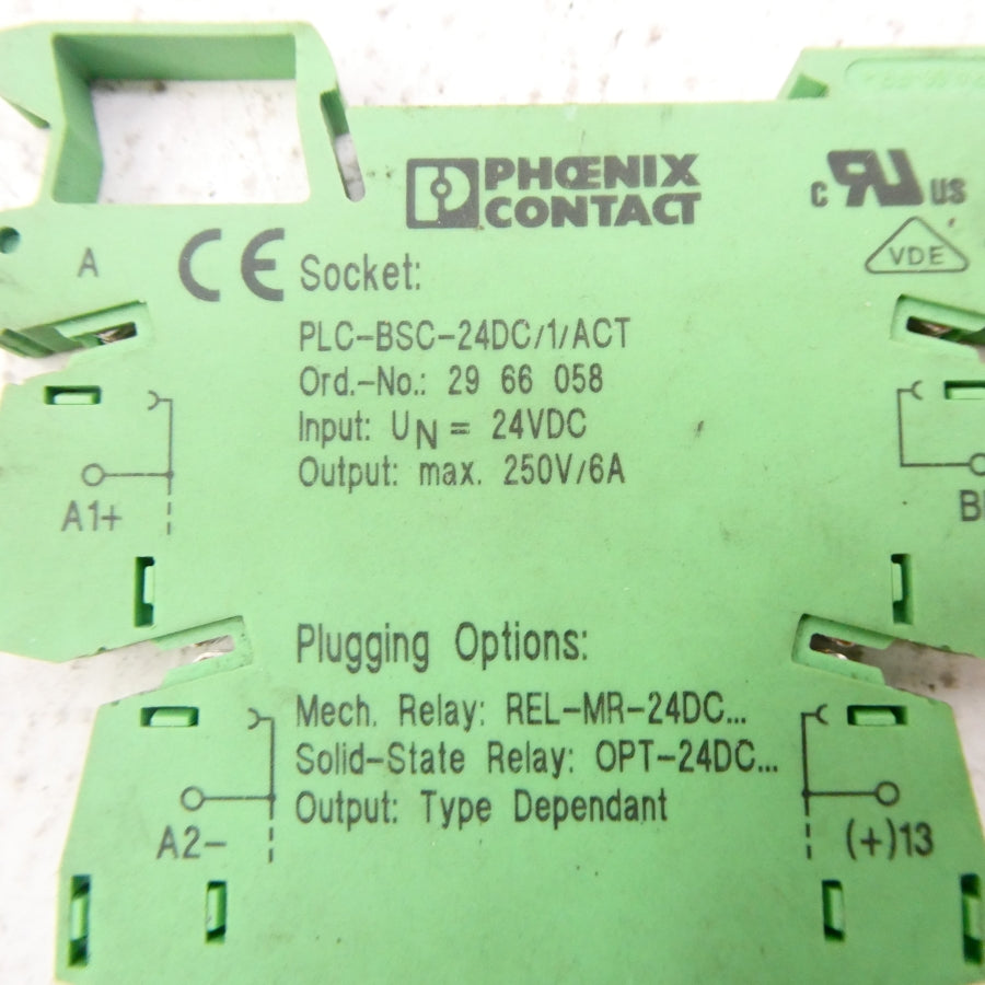 PHOENIX CONTACT PLC-BSC-24DC/1/ACT 2966058 24VDC NSNP