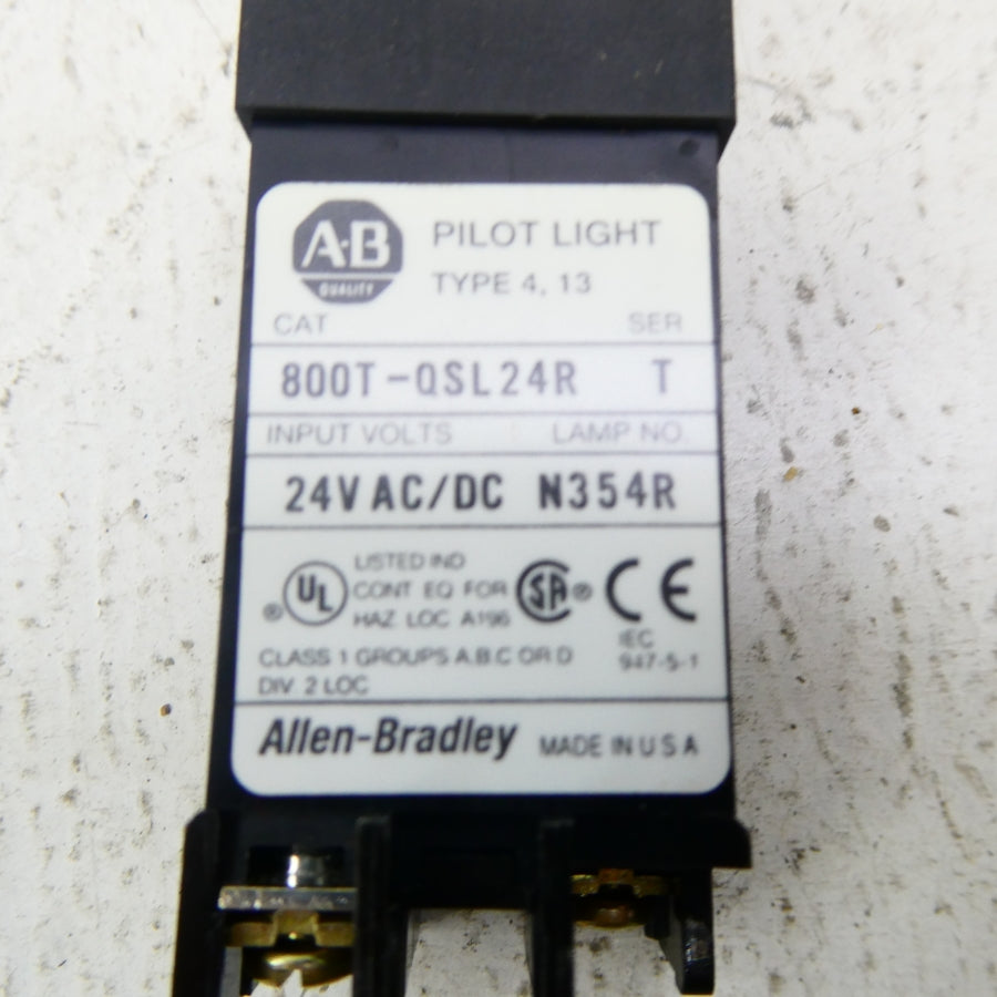 ALLEN BRADLEY 800T-QSL24R SER. T 24VAC/DC (GY/BL) NSMP