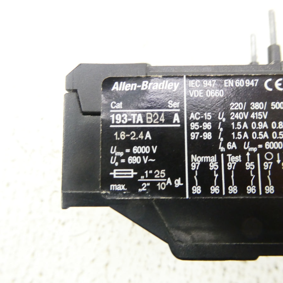 ALLEN BRADLEY 193-TAB24 SER. A 1.6-2.4A NSNP