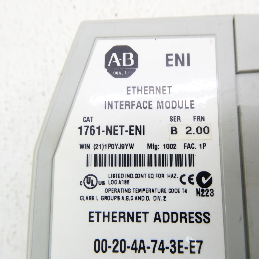 ALLEN BRADLEY 1761-NET-ENI SER. B F/W 2.00 NSNP