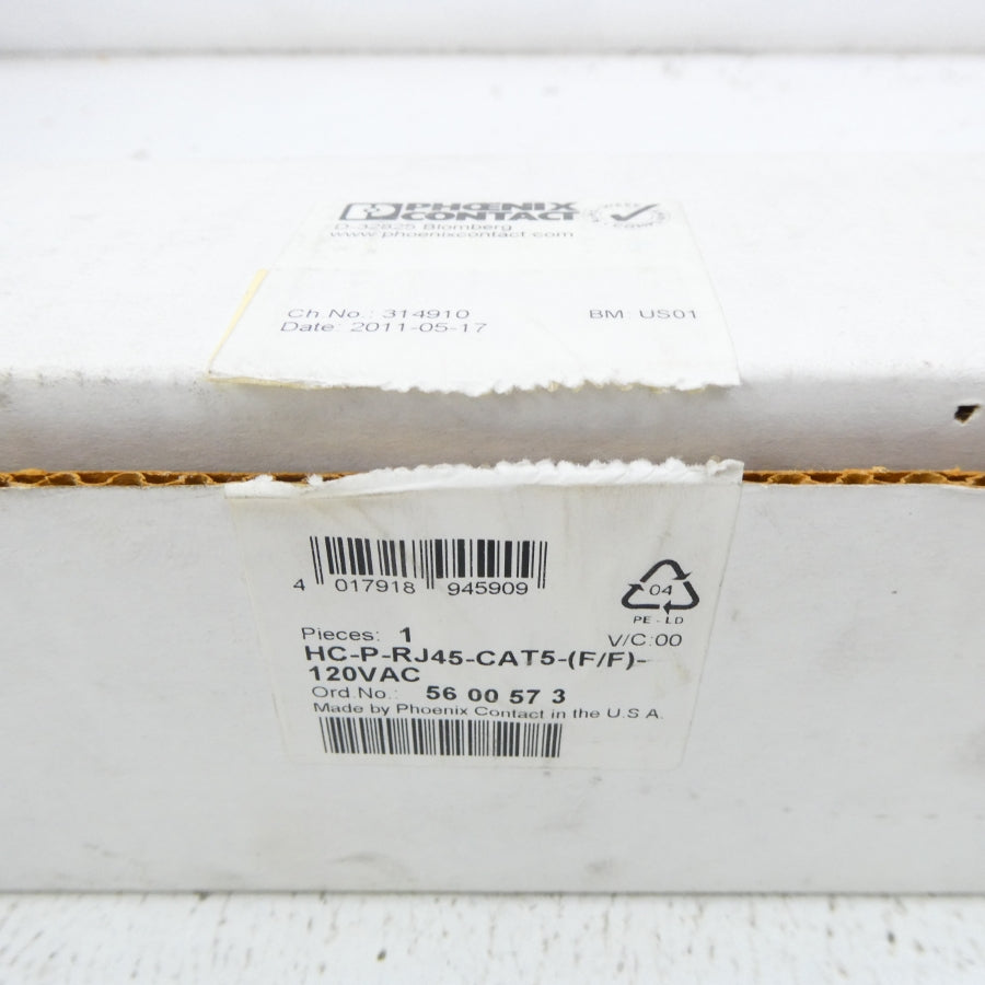 PHOENIX CONTACT HC-P-RJ45-CAT5-(F/F)-120VAC 5600573 NSMP