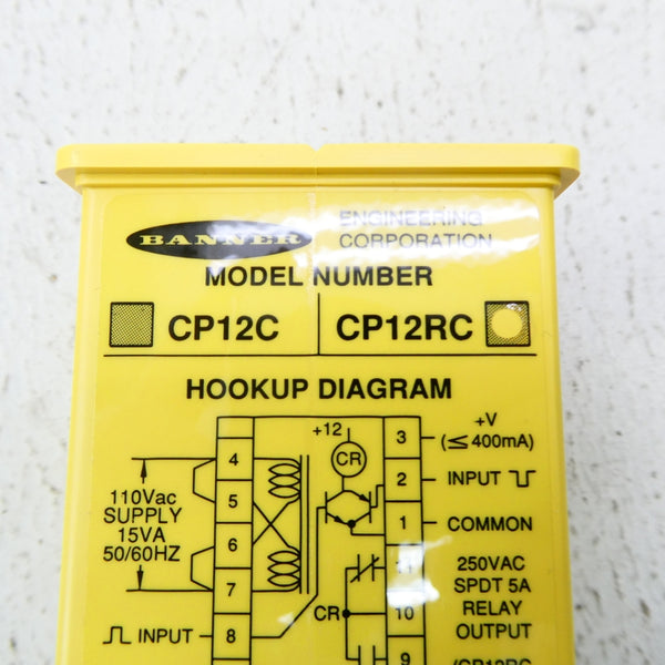 BANNER ENGINEERING CP12RC 26421 110VAC NSMP