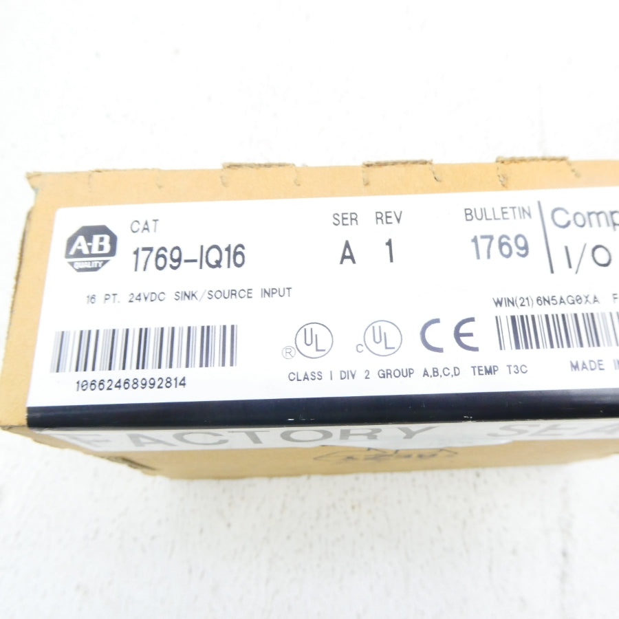 ALLEN BRADLEY 1769-IQ16 SER. A 24VDC DATE: 1999 REV. 1 NSFS