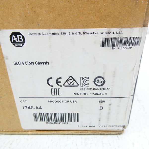 ALLEN BRADLEY 1746-A4 SER. B DATE: 2017 NSFS