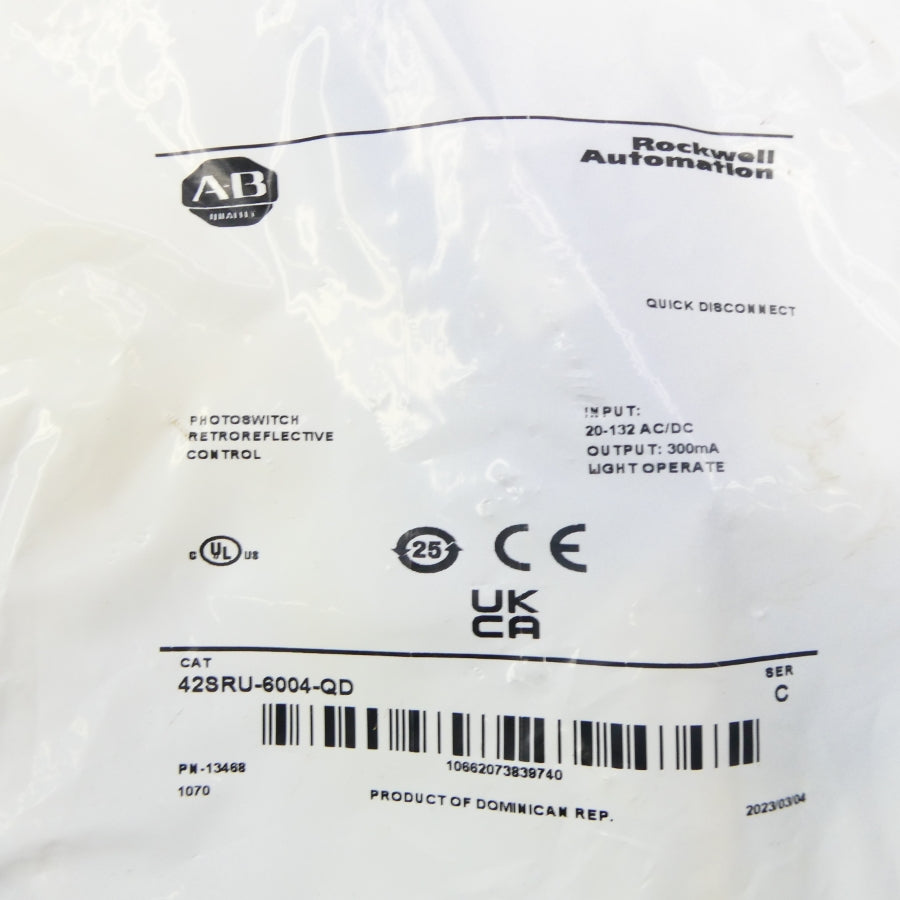 ALLEN BRADLEY 42SRU-6004-QD SER. C 20-132VAC/DC NSMP