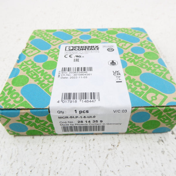 PHOENIX CONTACT MCR-SLP-1-5-UI-0 2814359 NSFS