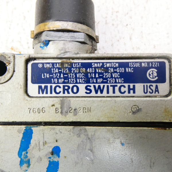 MICRO SWITCH BZG2-2RN 600VAC 6A (GREY) UNMP