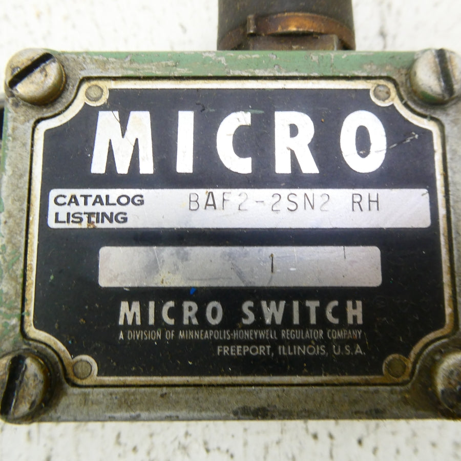 MICRO SWITCH BAF2-2SN2RH NSNP