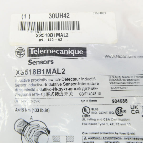 TELEMECANIQUE XS518B1MAL2 24-240V NSMP