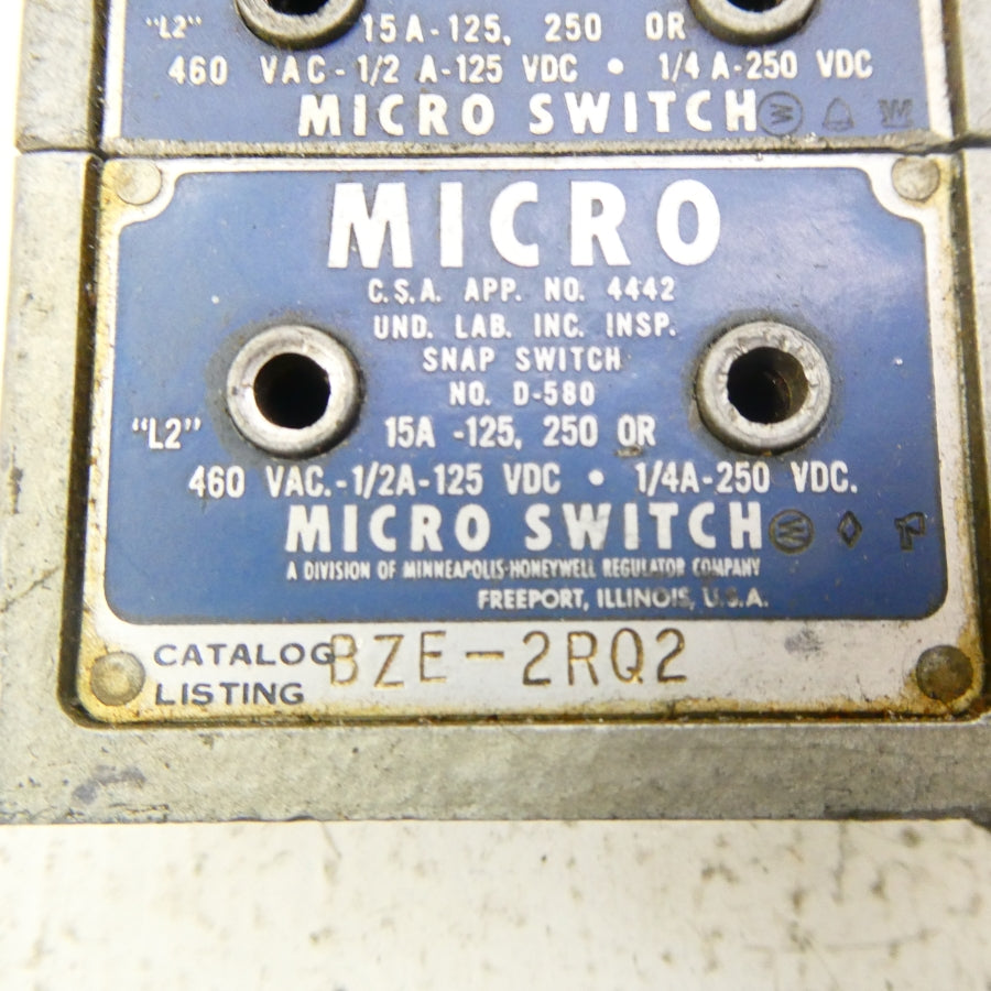 MICRO SWITCH BZE-2RQ2 460VAC (GREY) NSNP