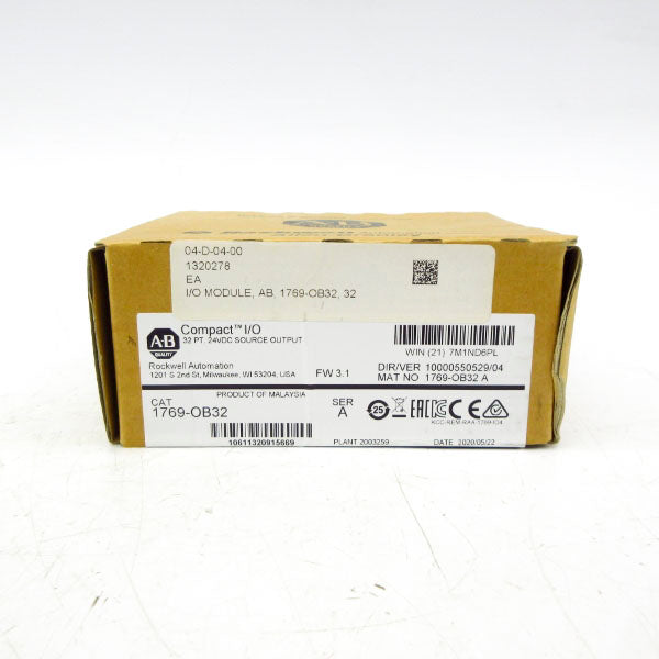 ALLEN BRADLEY 1769-OB32 SER. A F/W 3.1 24VDC DATE: 2020 NSFS