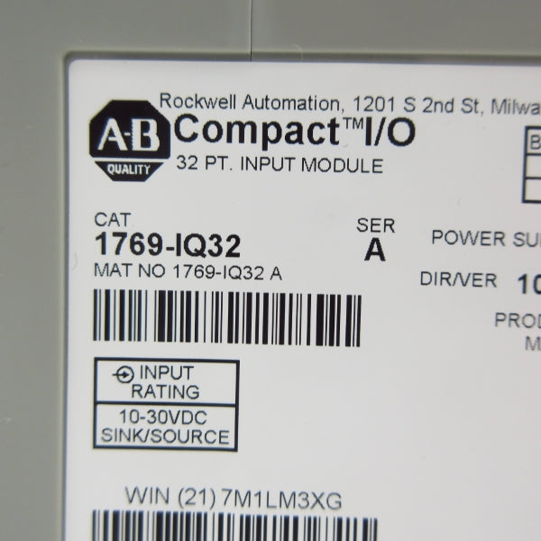 ALLEN BRADLEY 1769-IQ32 SER. A F/W 3.1 10-30VDC NSMP