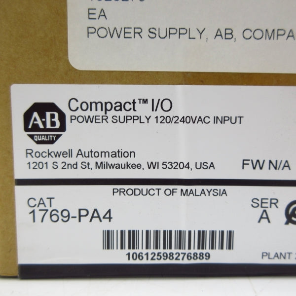 ALLEN BRADLEY 1769-PA4 SER. A 120/240VAC DATE: 2020 NSFS