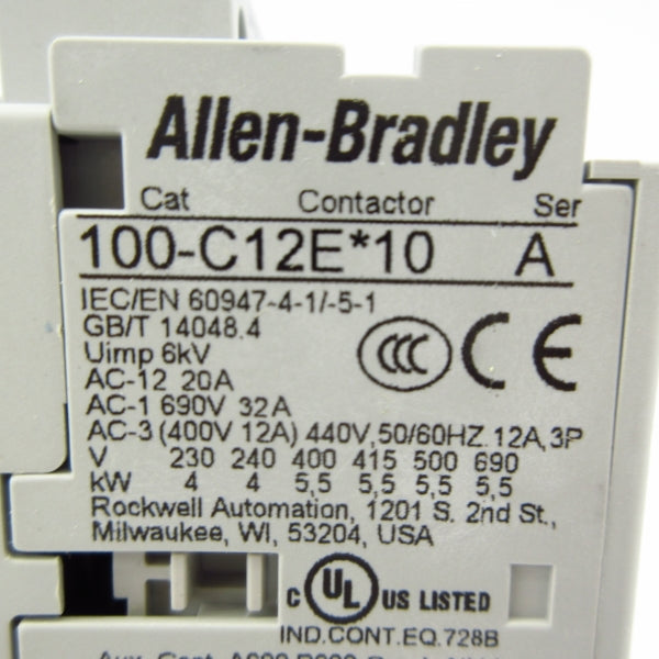 ALLEN BRADLEY 100-C12EJ10 SER. A 24VDC 32A (WH) NSMP