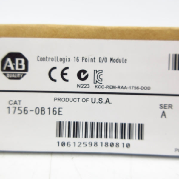ALLEN BRADLEY 1756-OB16E SER. A F/W 3.3 24VDC DATE: 2012 NSFS