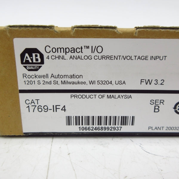 ALLEN BRADLEY 1769-IF4 SER. B F/W 3.2 DATE: 2018 NSFS