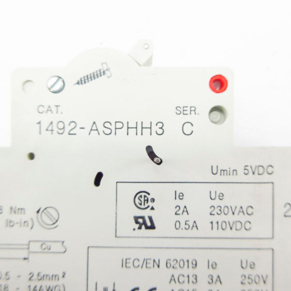 ALLEN BRADLEY 1492-ASPHH3 SER. C 230VAC 2A NSMP