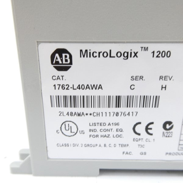 ALLEN BRADLEY 1762-L40AWA SER. C F/W 11 120VAC NSMP