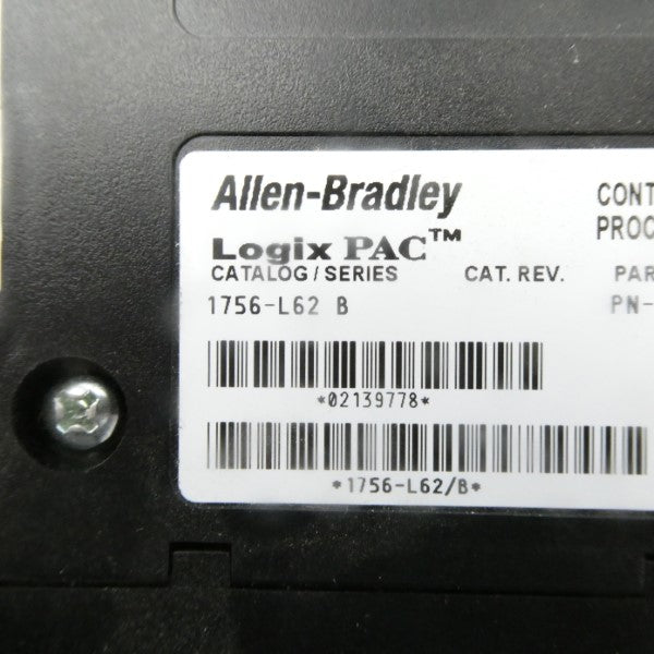 ALLEN BRADLEY 1756-L62B SER. B F/W 1.9 24VDC (NO KEY) NSNP