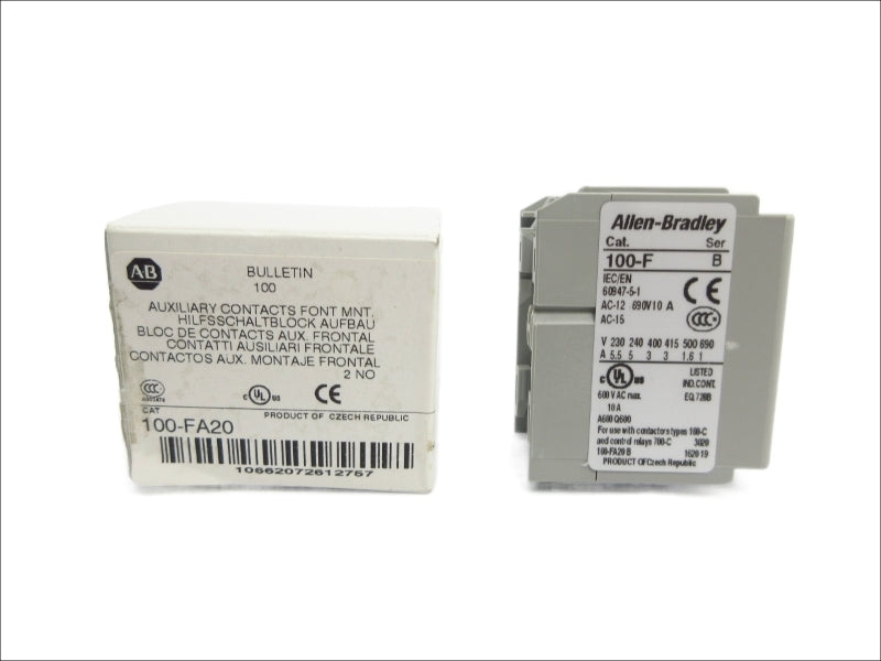 ALLEN BRADLEY 100-FA20 SER. B 600VAC 10A (WH) NSMP