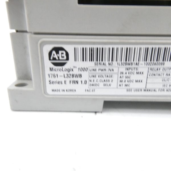 ALLEN BRADLEY 1761-L32BWB SER. E F/W 1.0 30.0VDC NSNP