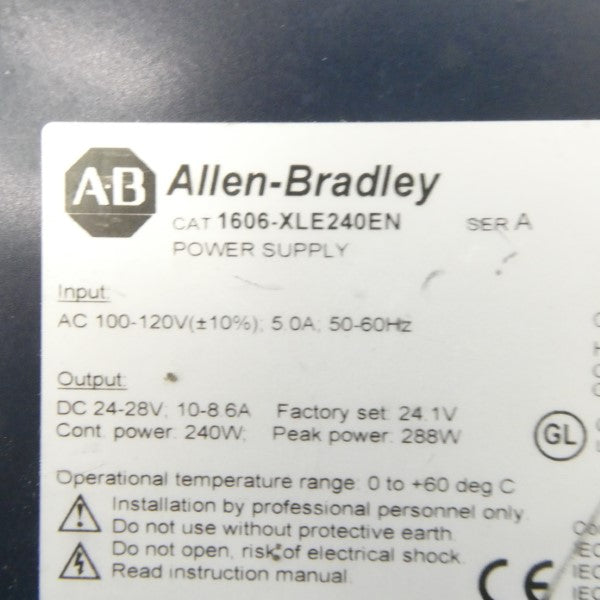 ALLEN BRADLEY 1606-XLE240EN SER. A 100-120VAC 5A UNMP