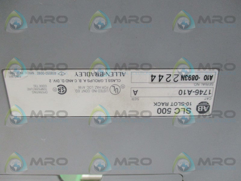 ALLEN BRADLEY 1746-A10 SER. A  UNMP