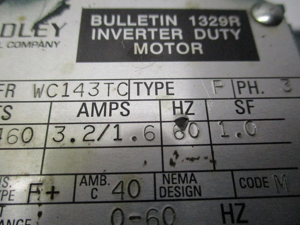 ALLEN BRADLEY 1329RS-ZA00118MVC MOTOR 1HP  UNMP