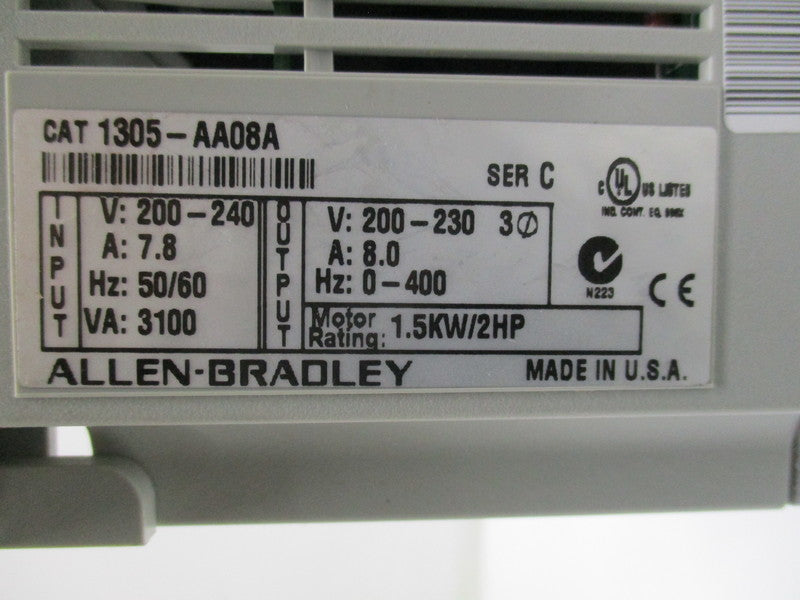 ALLEN BRADLEY 1305-AA08A SER. C ADJUSTABLE AC DRIVE  UNMP