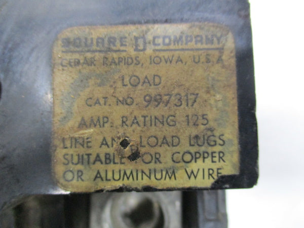SQUARE D 997317 CIRCUIT BREAKER 125A  UNMP