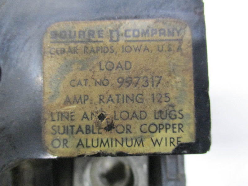 SQUARE D 997317 CIRCUIT BREAKER 125A  UNMP