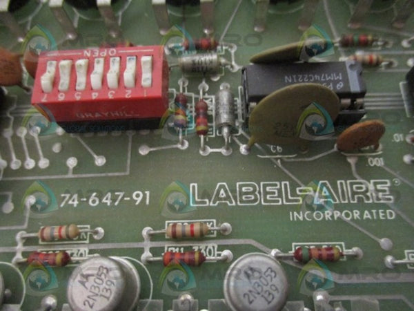 LABEL-AIRE 74-647-91 CONTROL BOARD UNMP