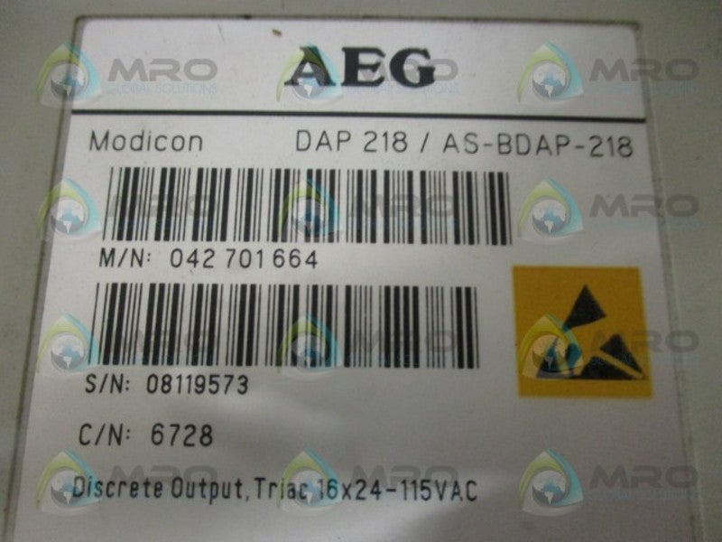 AEG MODICON DAP218/AS-BDAP-218 UNMP
