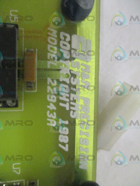 M & M PRECISION SYSTEMS 22943A CONTROL BOARD UNMP