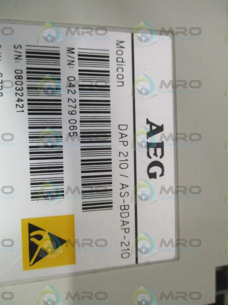 AEG MODICON DAP210/AS-BDAP-210 OUTPUT MODULE (MISSING TERMINAL) UNMP