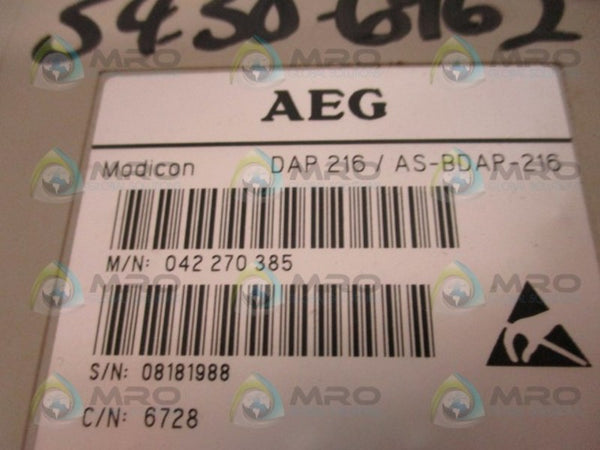 AEG MODICON DAP216/AS-BDAP-216 OUTPUT MODULE UNMP