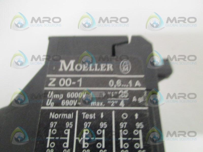 KLOCKNER MOELLER Z00-1 OVERLOAD RELAY 0.6-1A  UNMP