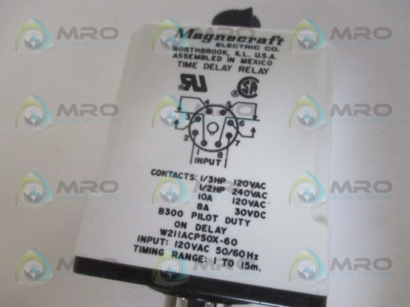 MAGNECRAFT W211ACPS0X-60 TIME DELAY RELAY 120VAC  NSMP